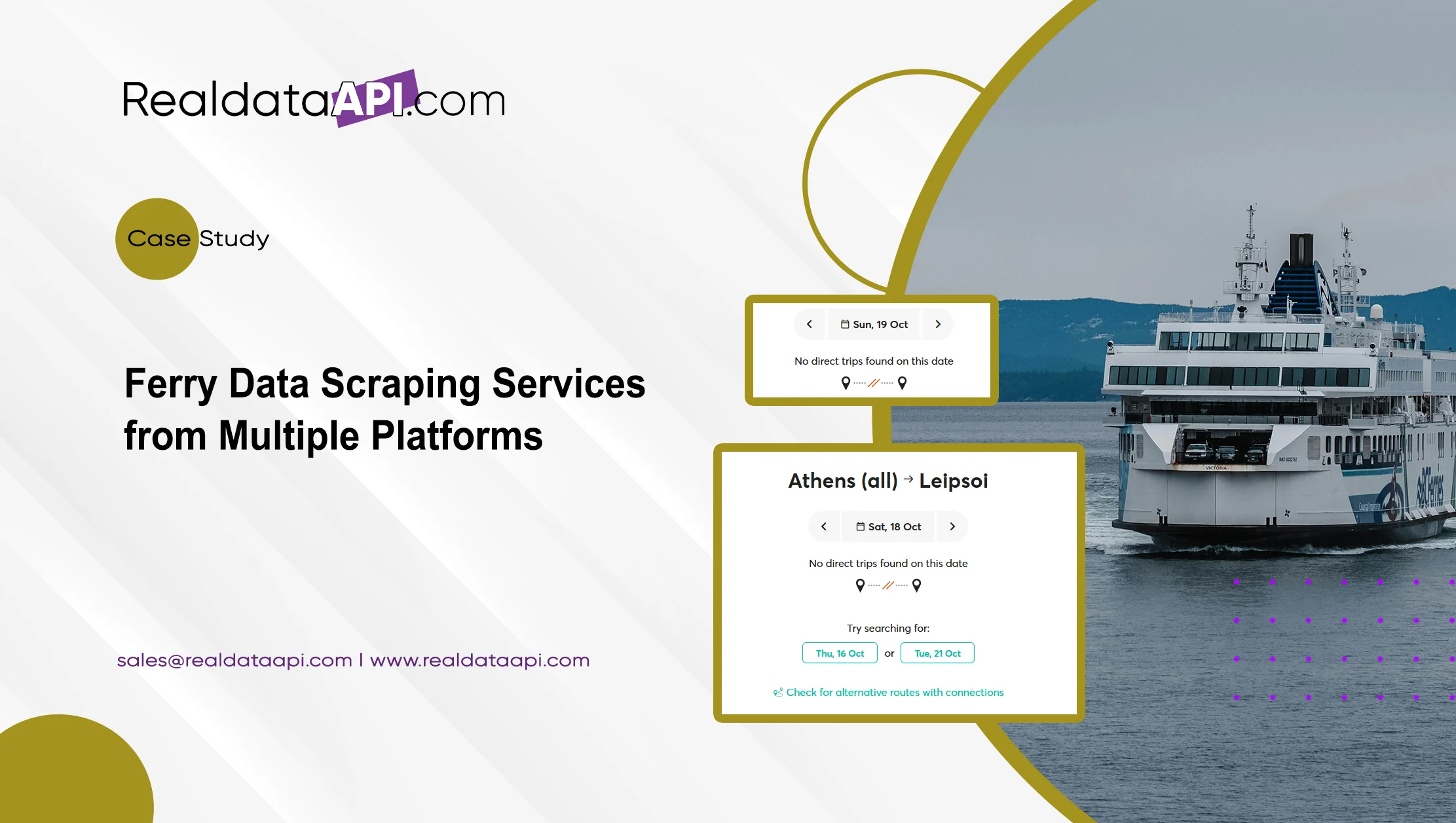 Ferry Data Scraping Services from Multiple Platforms